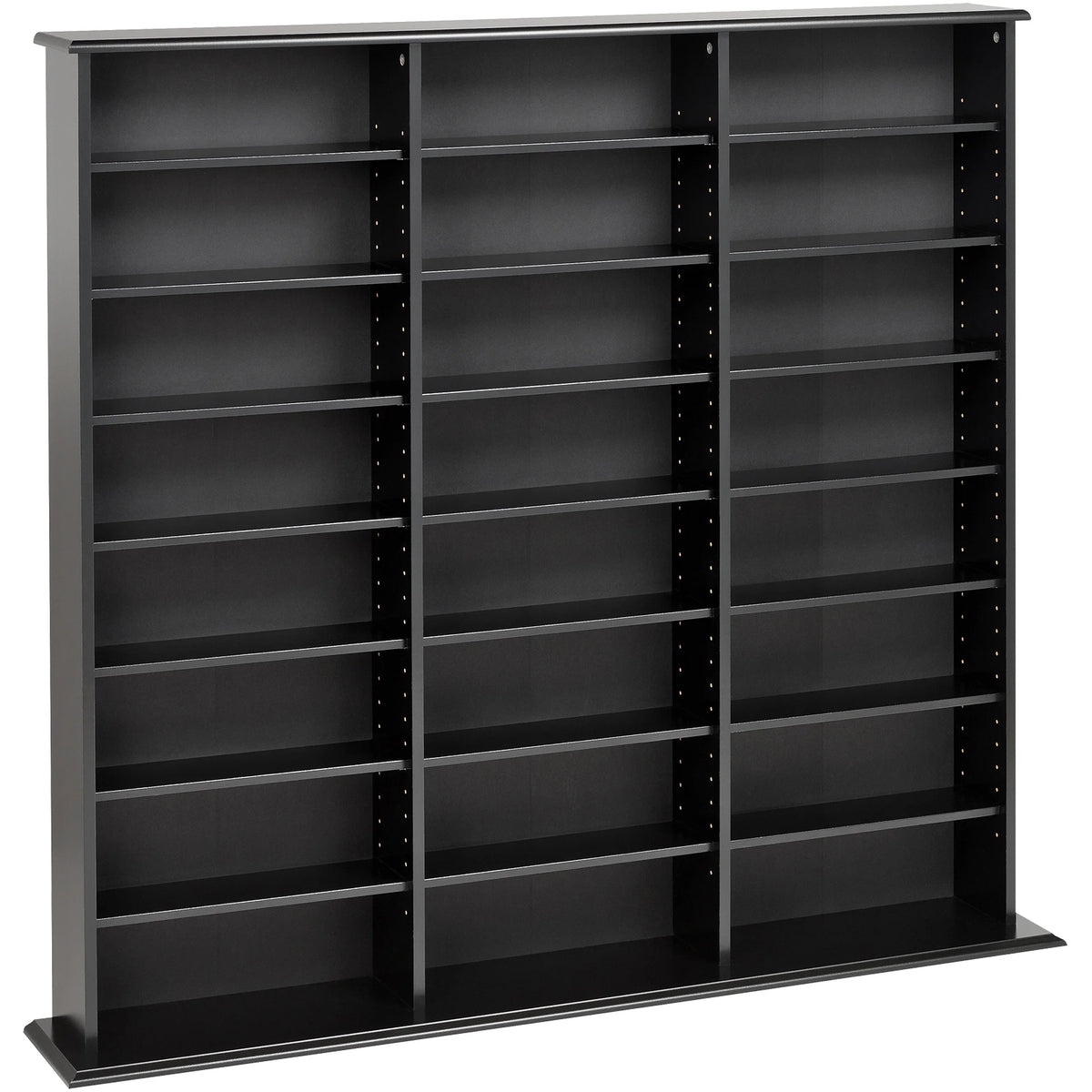Prepac 51" Triple CD DVD Wall Media Storage Rack in Black