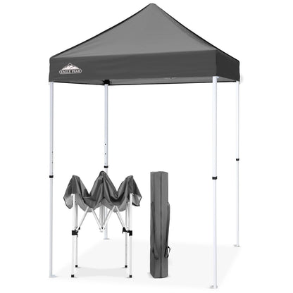 EAGLE PEAK 5x5 Pop Up Canopy Tent Instant Outdoor Canopy Easy Set-up Straight Leg Folding Shelter（Blue）