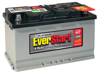EverStart Platinum BOXED AGM Automotive Battery, Group Size H7 12 Volt, 850 CCA