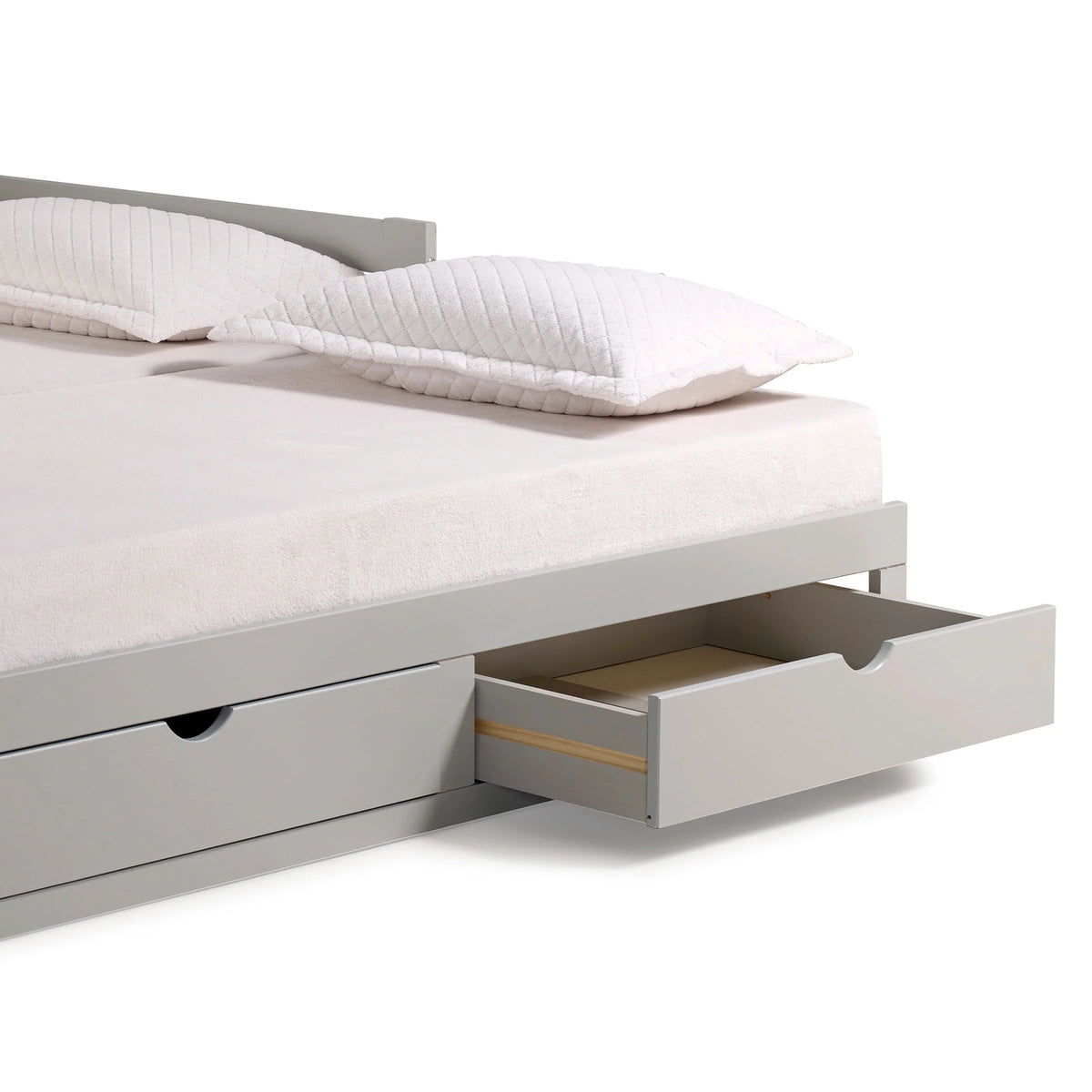 Melody Twin to King Extendable Day Bed with Storage White
