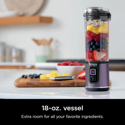 Ninja Blast Portable Blender, Cordless, 18oz. Vessel, Personal Blender for Shakes & Smoothies, BPA Free, Leakproof Lid & Sip Spout, USB-C Rechargeable, Dishwasher Safe Parts, Metallic Purple,