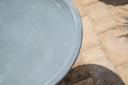 Pedestal Outdoor Bird Bath with Gray Finish