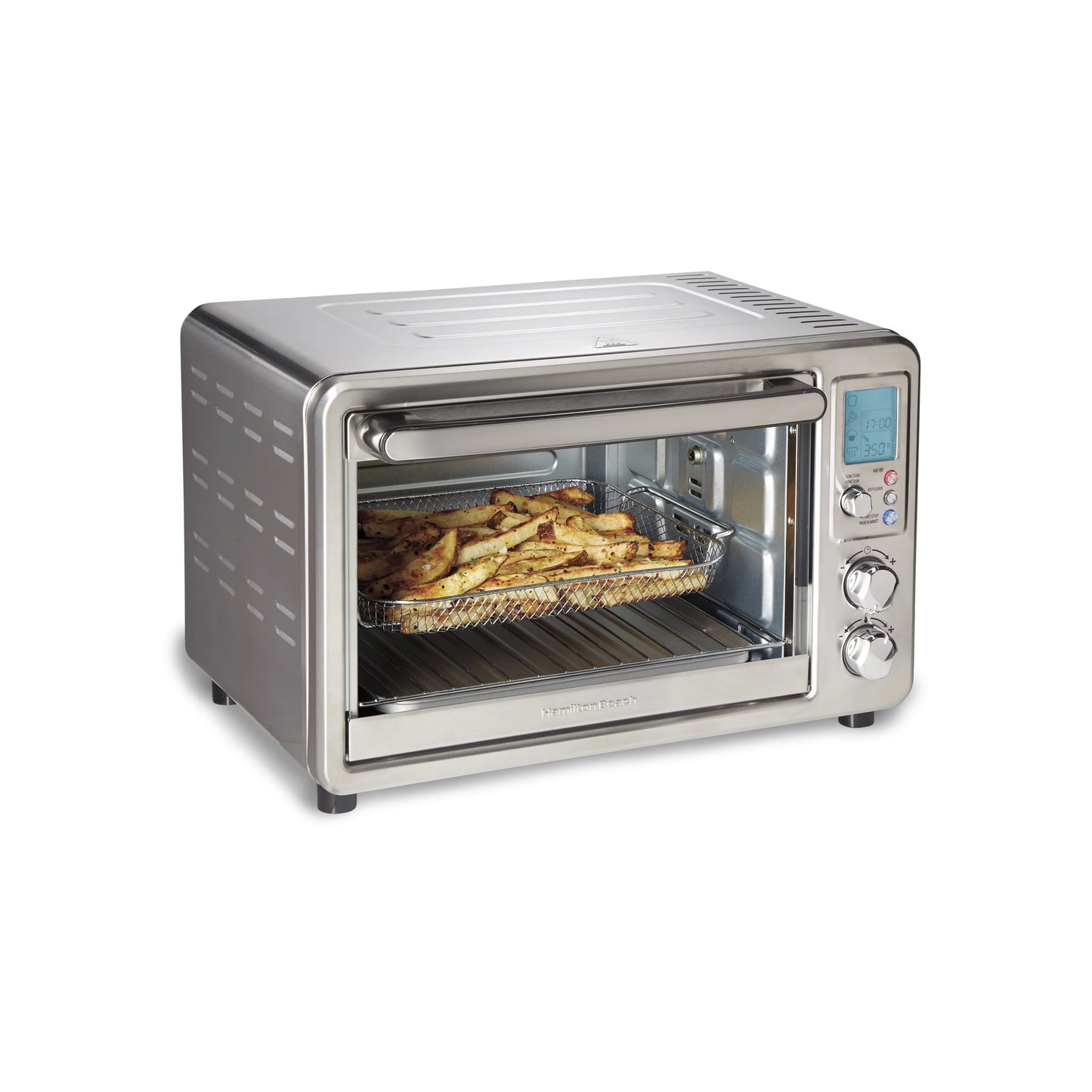 Hamilton Beach Sure-Crisp 6 Slice Countertop Toaster Oven with Sure-Crisp Air Fryer Function, Stainless Steel