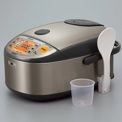 Zojirushi NP-HCC10XH Induction Heating System Rice Cooker and Warmer (5.5-Cup/ Dark Gray)
