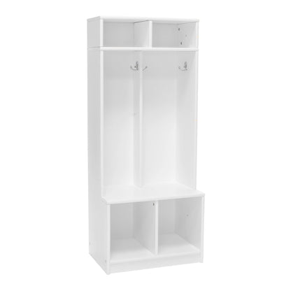Little Partners Locker Cabinet Cubby Organizer, Learn 'N Store Wooden Classroom Cubbies Compartment Lockers for Storage of Toddlers and Kids Coats, Equipment, Backpacks - Espresso