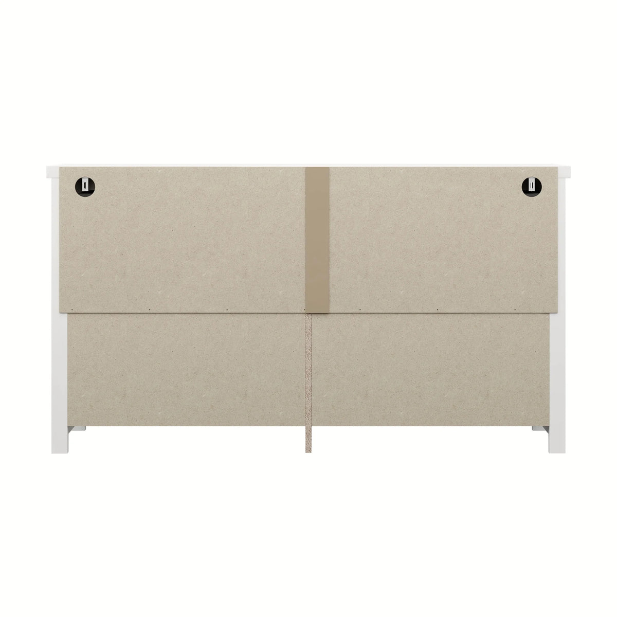 Living Essentials by Hillsdale Harmony Wood 6 Drawer Dresser, Matte White