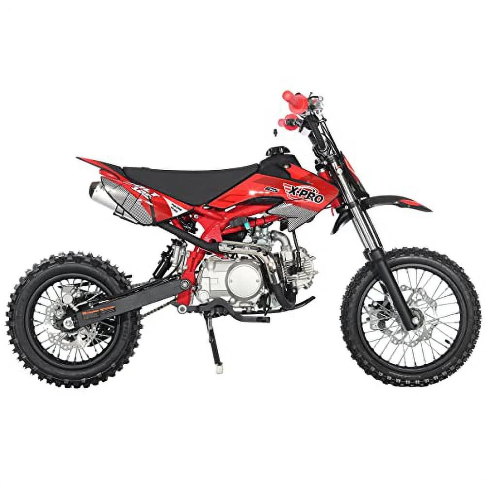 X-Pro Brand New Bolt 125cc Gas Pit Dirt Bike, Automatic Transmission E-Start 14"/12" Tires
