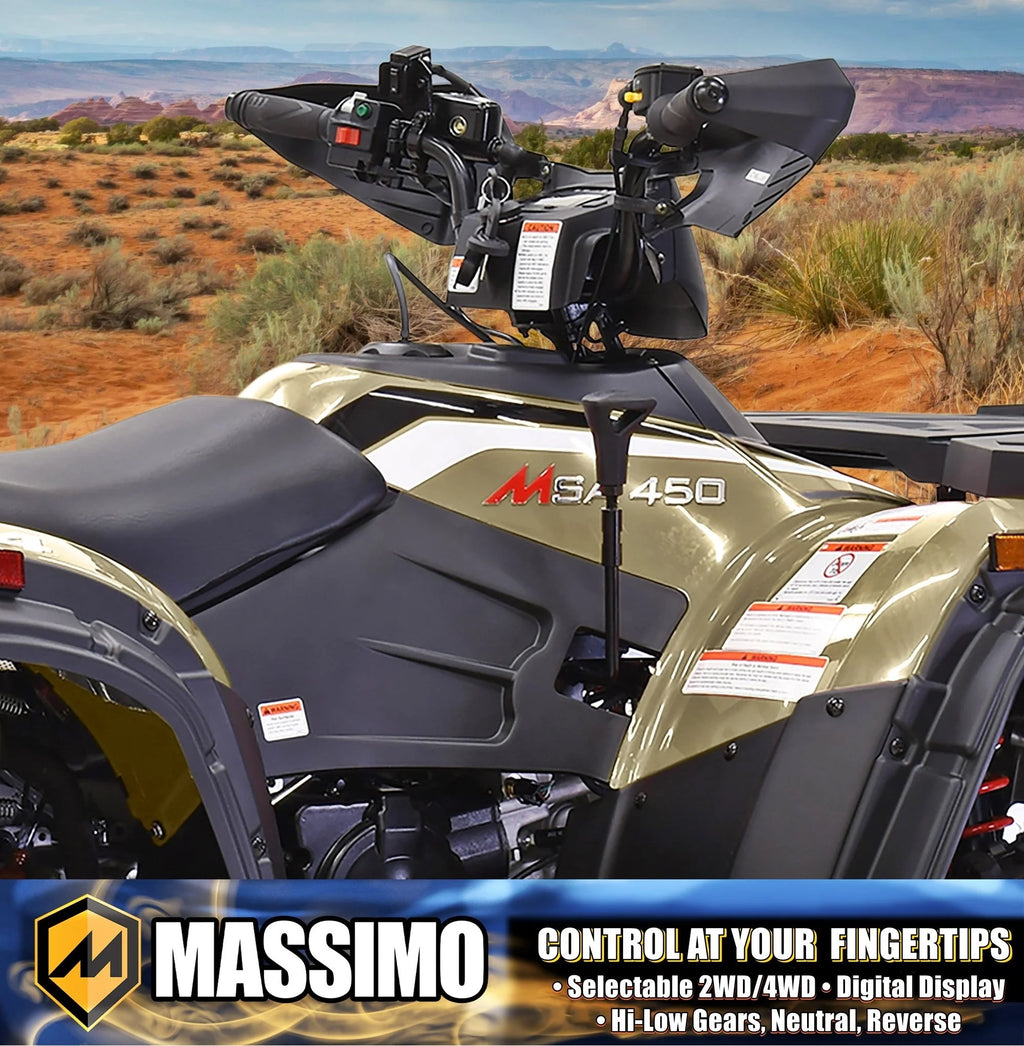 Massimo MSA450F Adult ATV Quad 352cc 25 HP 4 Stroke 4-Wheeler - Sand