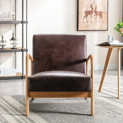 US Pride Furniture Glostrup Mid-Century Modern Vintage Armchair Brown