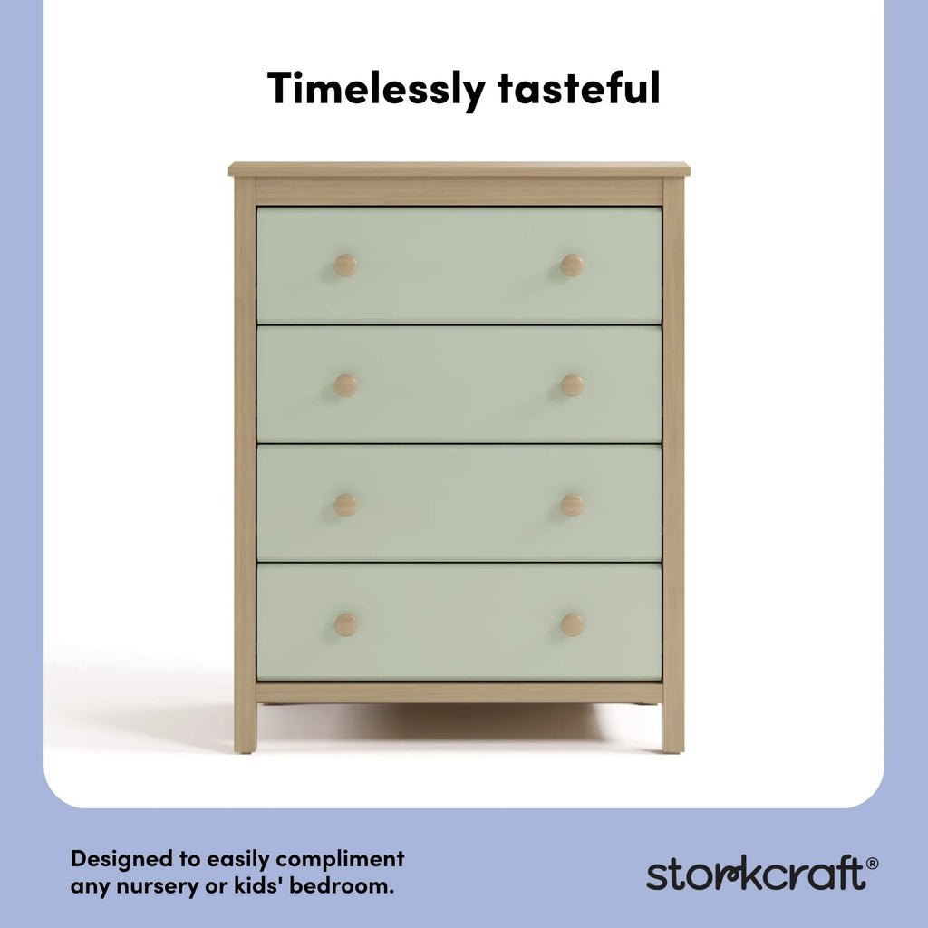 Storkcraft Alpine 4 Drawer Nursery Dresser, White