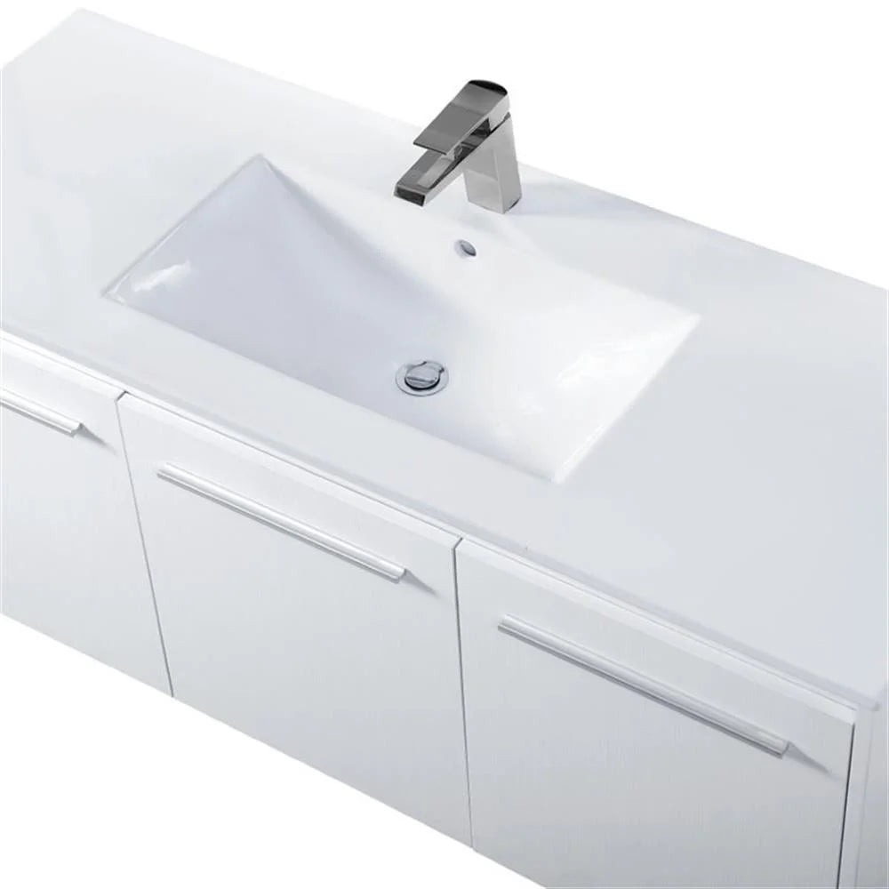 Elegant Kitchen and Bath 48 Inch  Single Bathroom Floating Vanity In Concrete Grey