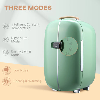 HOMCOM 0.4 Cu. Ft Portable Beauty Fridge with LED Lighting for Makeup