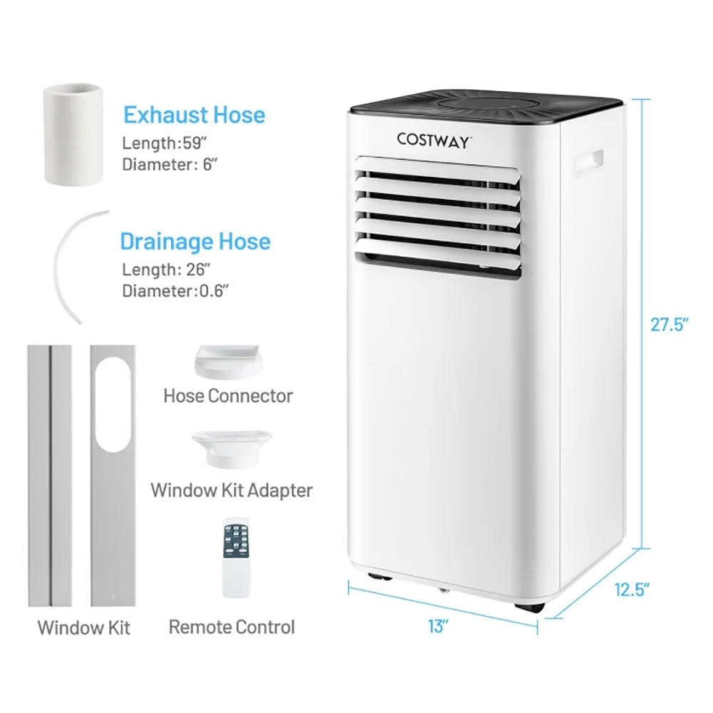Yardi Yard Portable Air Conditioner 10000 BTU Evaporative Air Cooler Dehumidifier-White, Portable Air Conditioners,Portable AC Cools up to 350 Sq.Ft