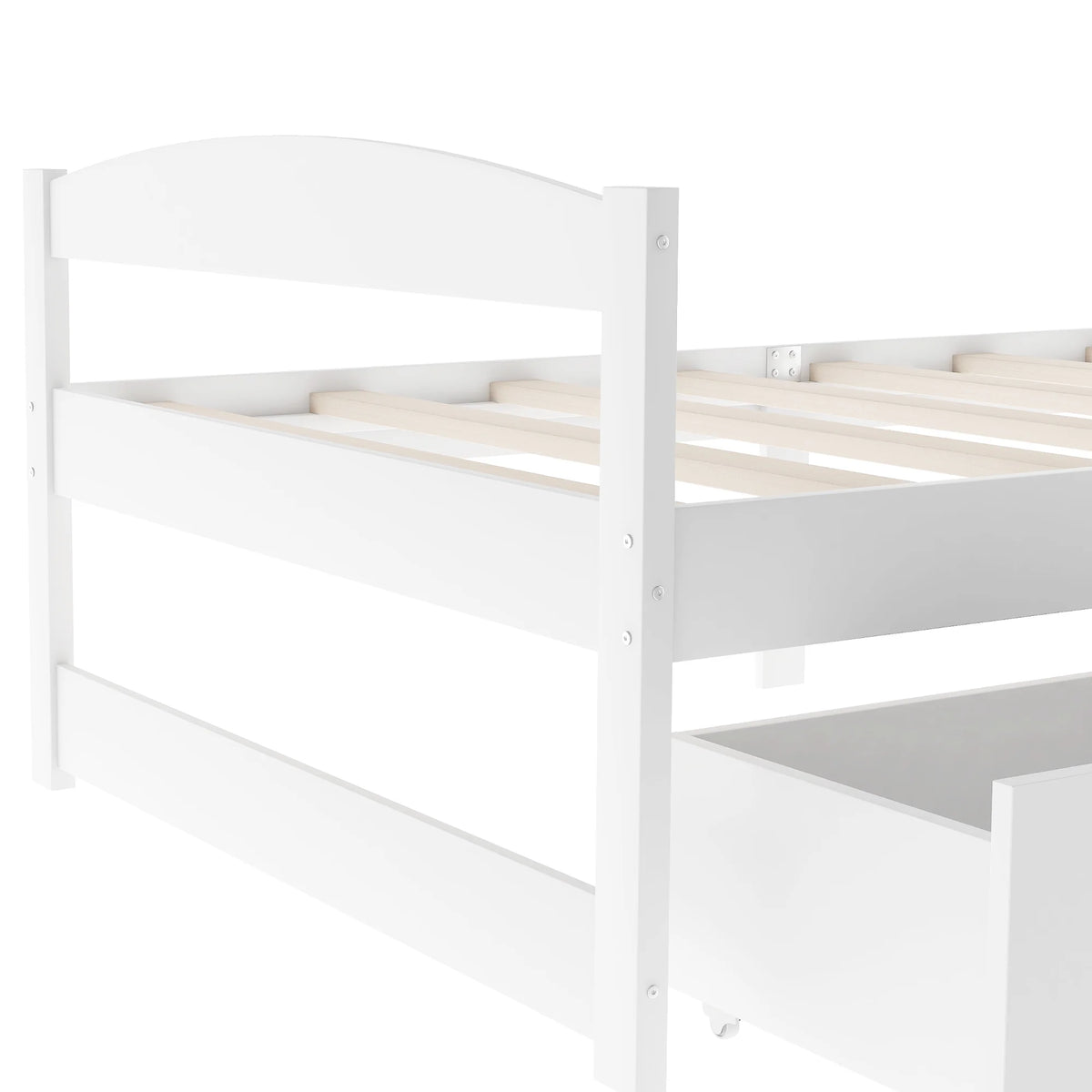 Euroco Twin Size Wooden Daybed with 2 Storage Drawers for Kids Bedroom, Gray