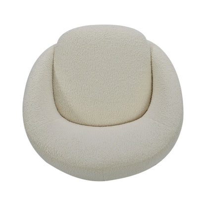 Better Homes & Gardens Mira Swivel Accent Chair, Cream Shearling
