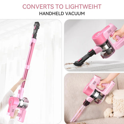 YOMATECH Cordless Vacuum Cleaner, 30Kpa/365W Powerful Stick Vacuum, 6 in 1 Lightweight Vacuum Cleaners for Home Hardfloor Carpet Pet Hair