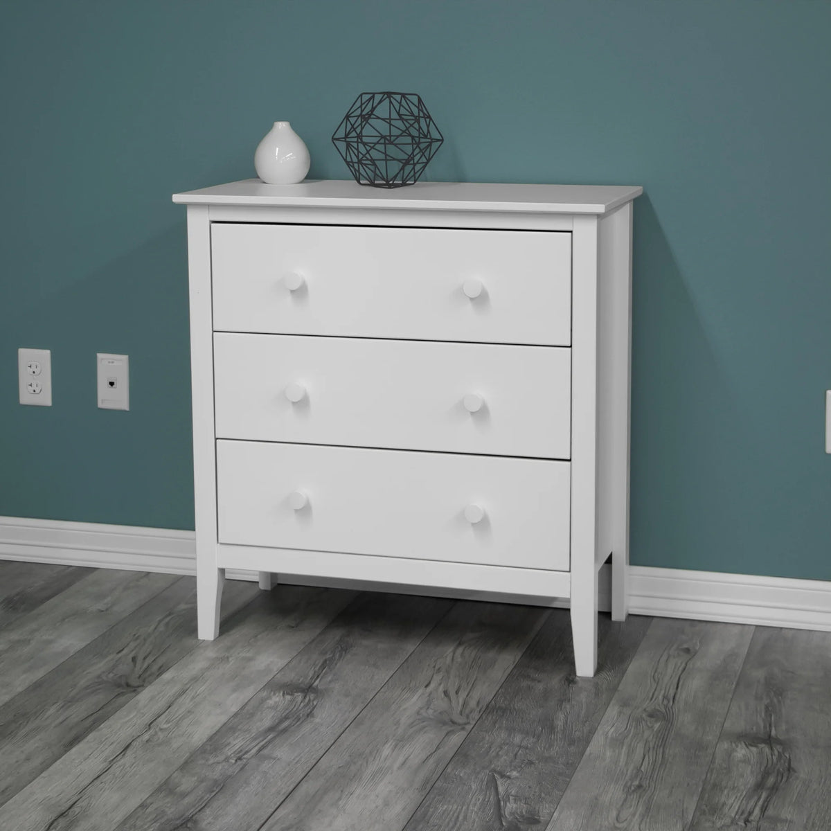 Adeptus Solid Wood Easy Pieces 4 Drawer Chest of Drawers - White