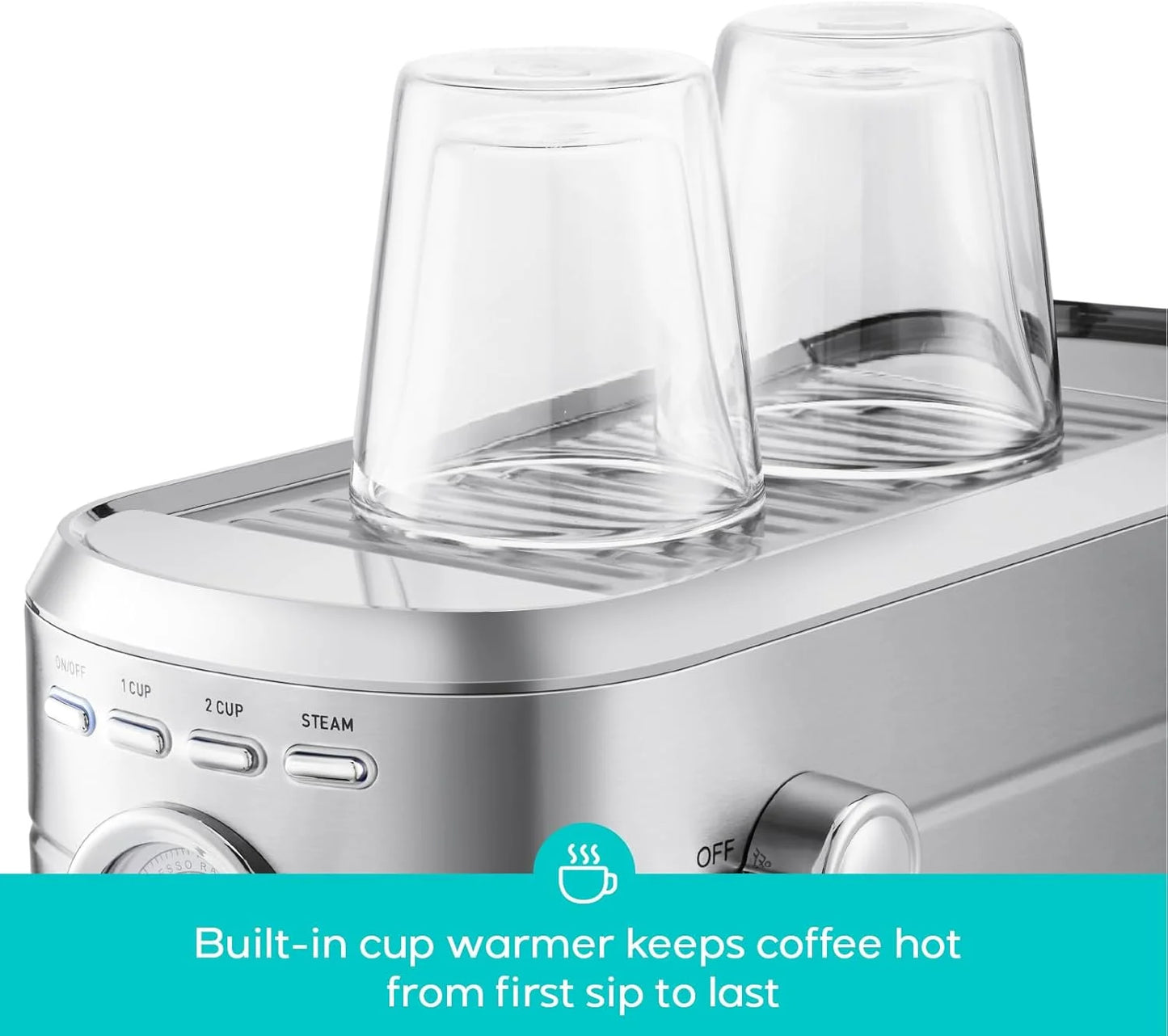 CASABREWS CM5418 20-Bar Espresso Machine and Coffee Maker, Silver