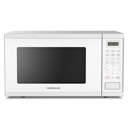 Farberware Countertop Microwave Ov 1100 Watts, 2.2 cu ft - Smart Sensor With LED Lighting and Child Lock - Perfect for Apartments and Dorms - Easy Clean Black Interior, Stainless Steel