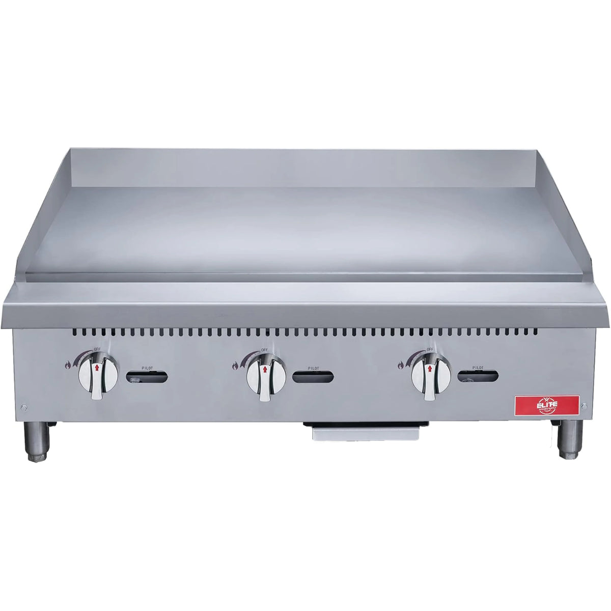 NSF 36 in. Commercial Griddle 90,000BTU Gas Griddle, 3 Burner Heavy-Duty Stainless Steel Countertop Griddle