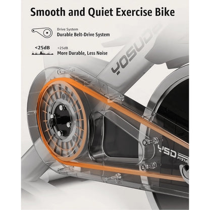 YOSUDA Indoor Cycling Bike, 330 lbs Capacity, Comfort Seat, LCD Monitor