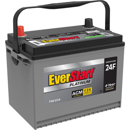 EverStart Platinum AGM Automotive Battery, Group Size 24F 12 Volt, 710 CCA