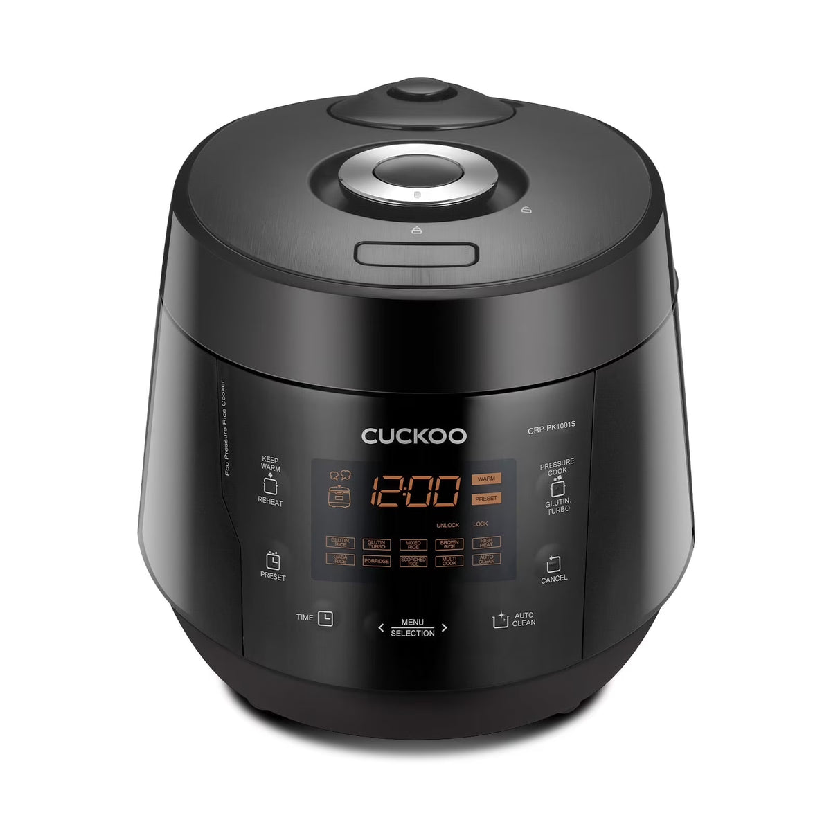 CUCKOO CRP-PK1001S 10-Cup (Uncooked) / 20-Cup (Cooked) Heating Pressure Rice Cooker & Warmer (Black)