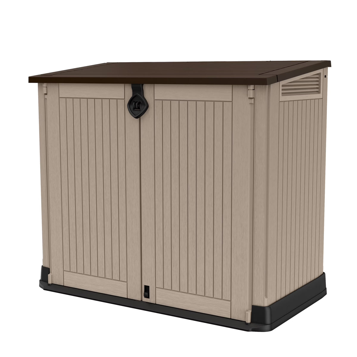Keter S.I.O Midi 4.3' x 2.3' x 3.7' Horizontal Resin Outdoor Storage Shed with Durable Floor, Grey