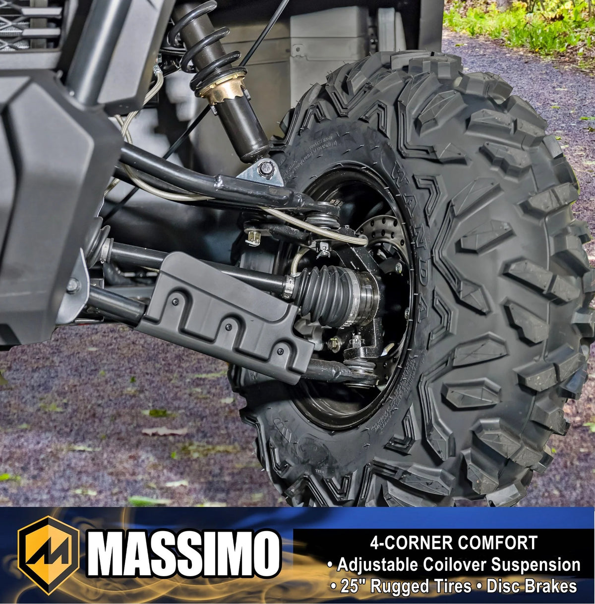 Massimo Buck 450 Side by Side UTV, EFI, 4 Stroke, 325cc, 25.5 HP, 4X4, 3000lb Winch - Red