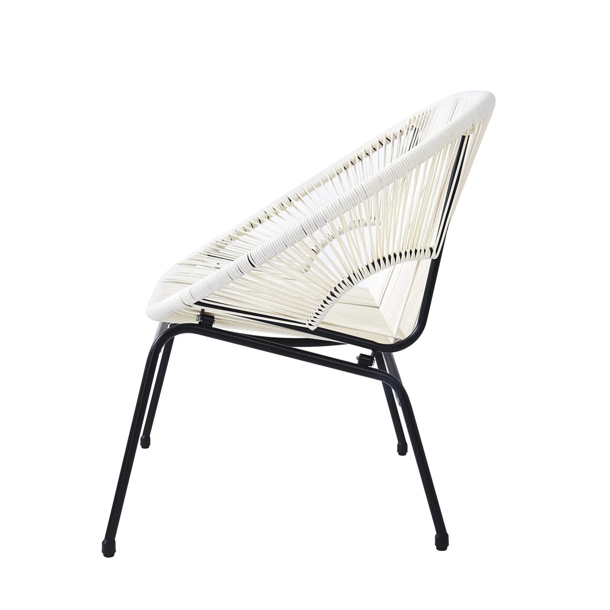 Aspen Modern Outdoor Patio Basket Loveseat, Hammock Weave Design, Metal Frame, Green