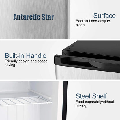 KNDKO 3.2Cu.ft Upright Freezer, Compact Freezer with Removable Shelves, Adjustable Thermostat for Home/Kitchen/Office, Black