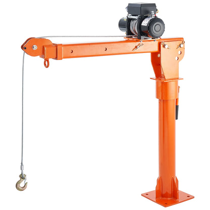 VEVOR Electric Pickup Truck Crane, 2200 lbs, Folding Truck-Mounted Bed Crane with Electric Winch 6000 lbs, Steel Pickup Truck Jib Crane Hoist 360�� Swivel for Lifting Goods in Construction, Factory