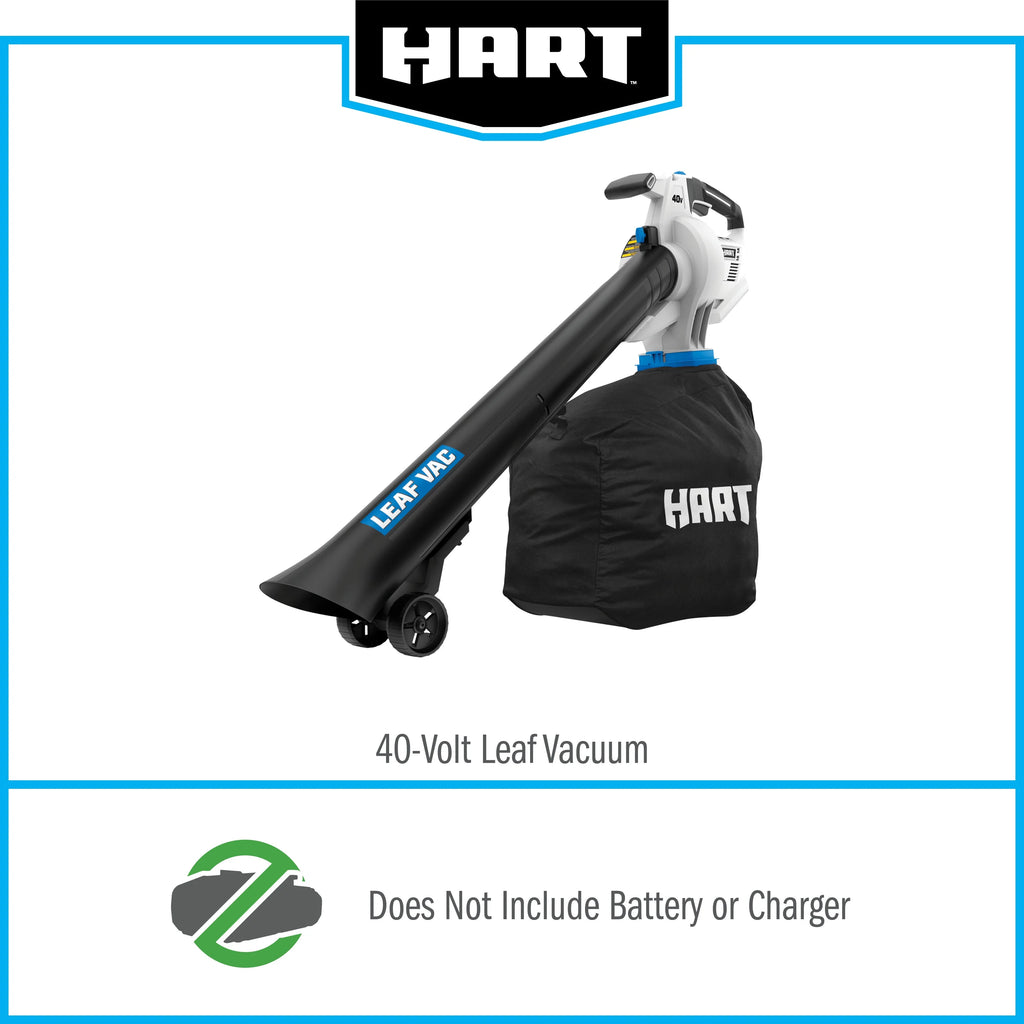 HART 40V Cordless Leaf Vacuum Kit, (1) 4.0Ah Lithium-Ion Battery