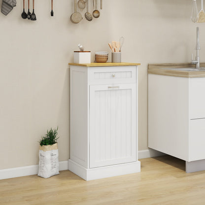 Tilt Out Trash Bin Cabinet 13 Gallon Pet Proof Trash Can Holder Kitchen Island Without Garbage Bin or Tilt Out Laundry Hamper,Hidden Trash can Cabinet Pull Out