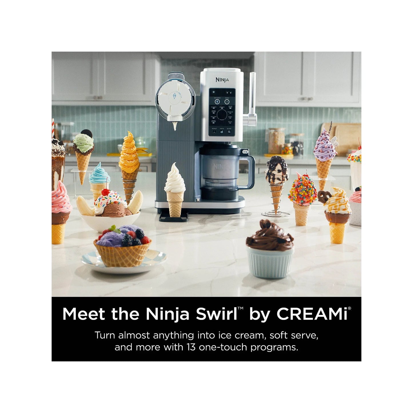 Open Box Ninja Swirl-Creami Soft-Serve Maker - SILVER ONE SIZE