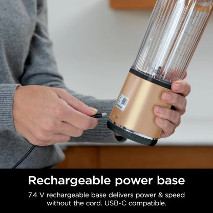 Ninja Blast Portable Blender, Cordless, 18oz. Vessel, Personal Blender for Shakes & Smoothies, BPA Free, Leakproof Lid & Sip Spout, USB-C Rechargeable, Dishwasher Safe Parts, Metallic Purple,