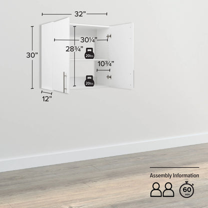 Prepac Elite 32" Wall Cabinet, White