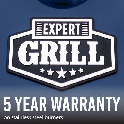 Expert Grill 4 Burner with Side Burner Propane Gas Grill in Blue