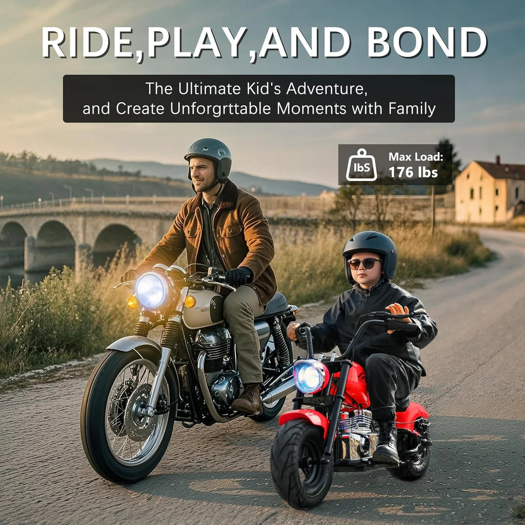 DEYGIA 24V 250W Kids Electric Dirt Bike, 12.5 MPH & 10-Mile Range, 176lb Capacity, Dual Suspension + Disc Brake, Twist Throttle - Electric Motorbike for Ages 8-14