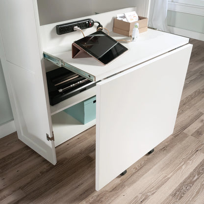 Sauder Craft & Sewing Armoire in Soft White, Soft White Finish