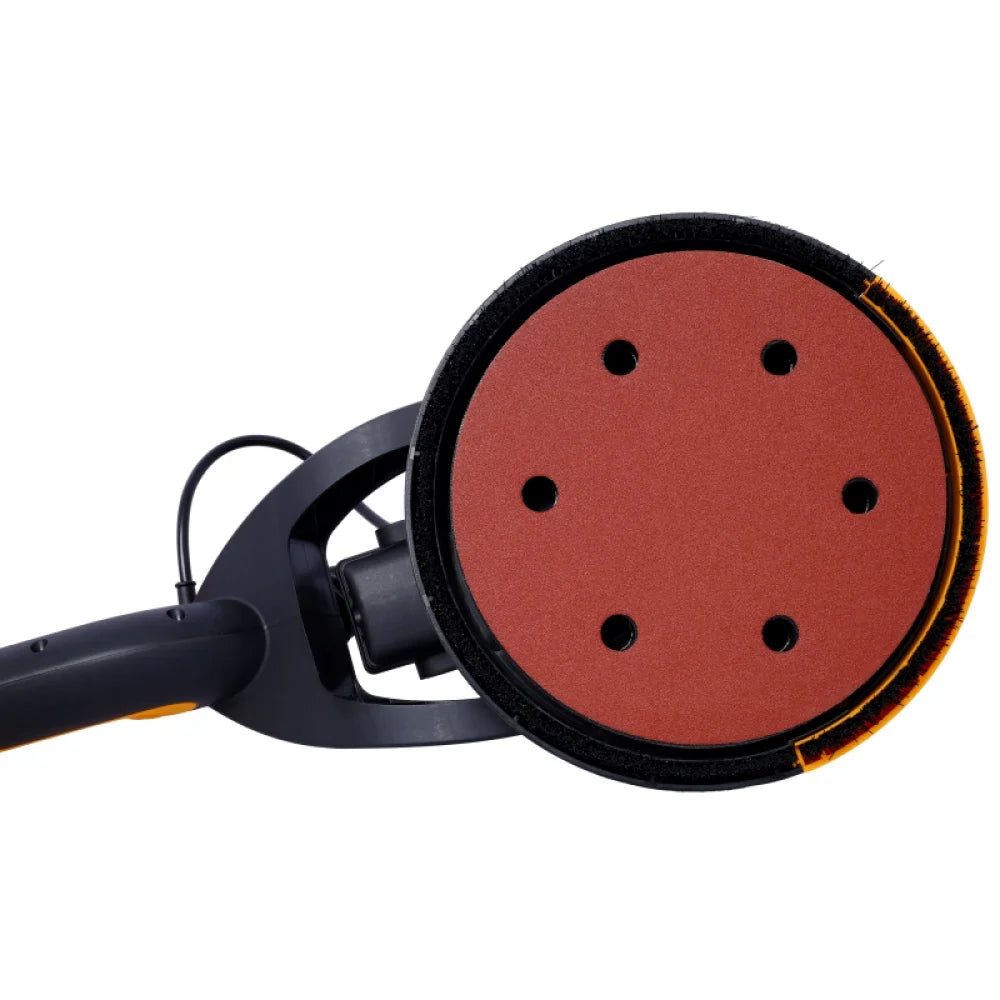 Drywall Sander, 780W Electric Drywall Sander with Vacuum Dust Collection  6.5A Motor Dustless Floor Sander with Variable Speed 900-1800RPM, LED Light, Extendable & Foldable Handle,