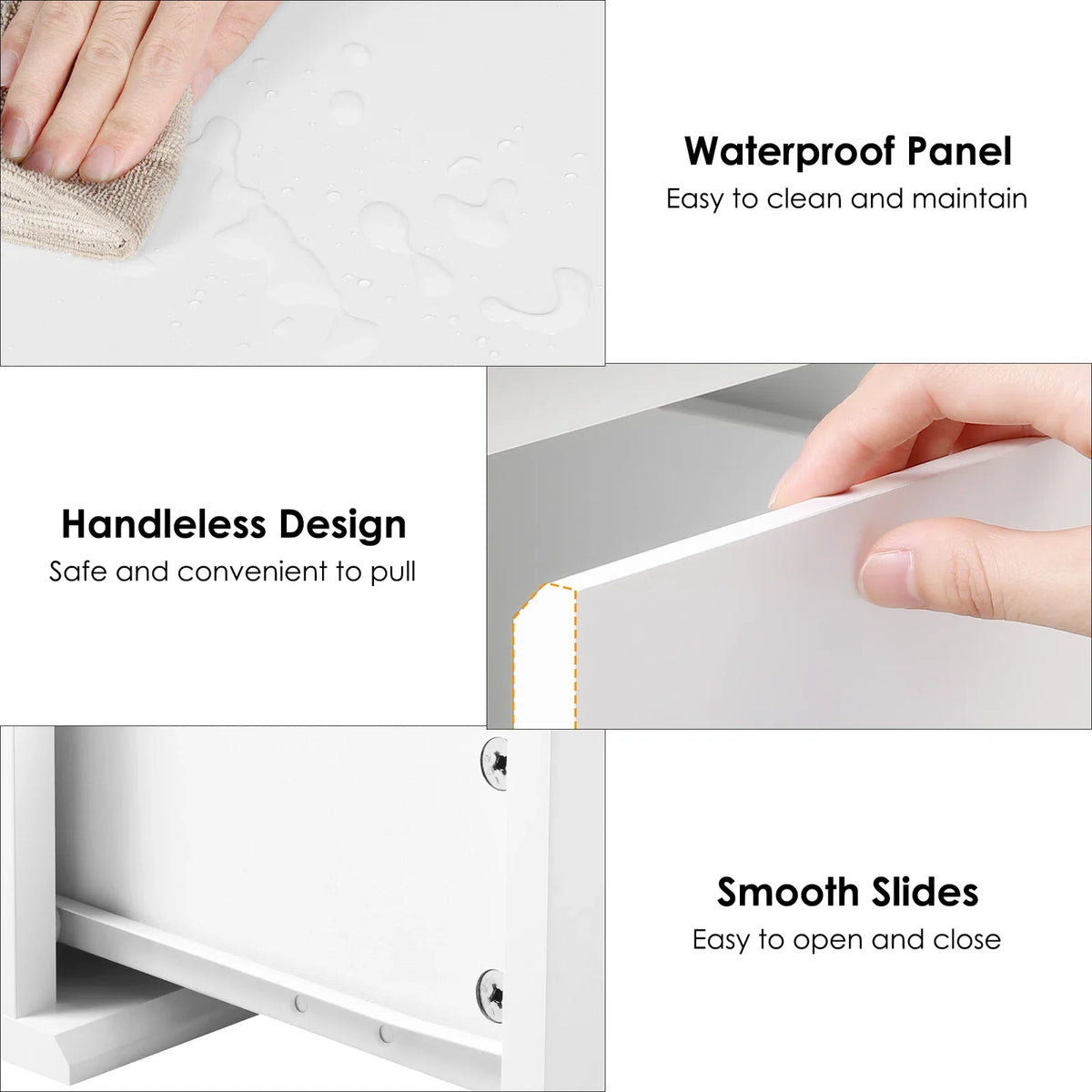 Homfa 5 Drawer White Dresser, Modern Storage Cabinet for Bedroom,Tall Chest of Drawers for Living Room