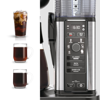 Ninja Hot & Iced Coffee Maker, Single Serve to 10 Cup Carafe, Drip, Rapid Cold Brew, CM360 Black