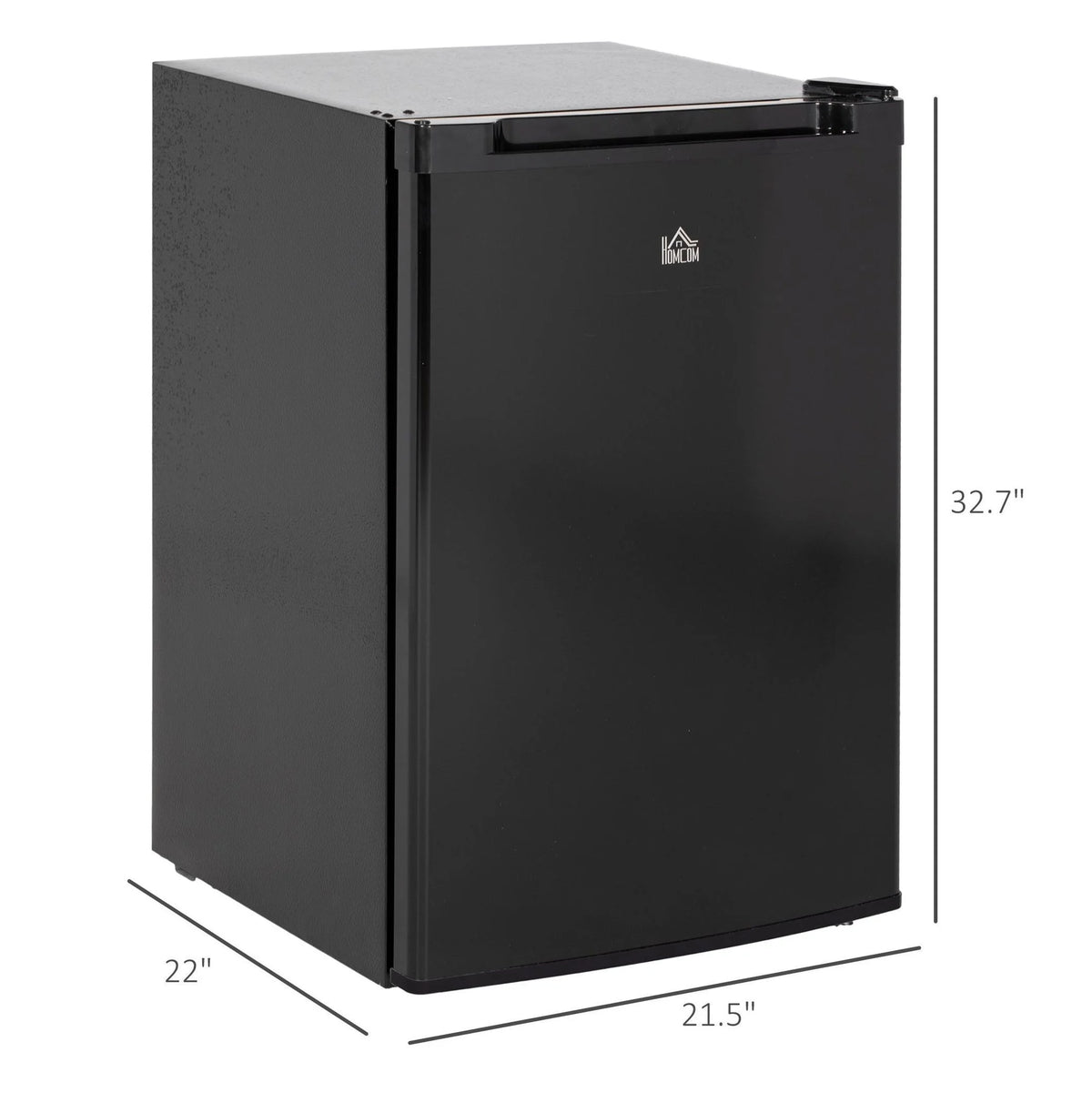 3 Cu Ft Upright Freezer - Black Mini Freezer with Adjustable Thermostat & Reversible Door for Apartment, Dorm, Office
