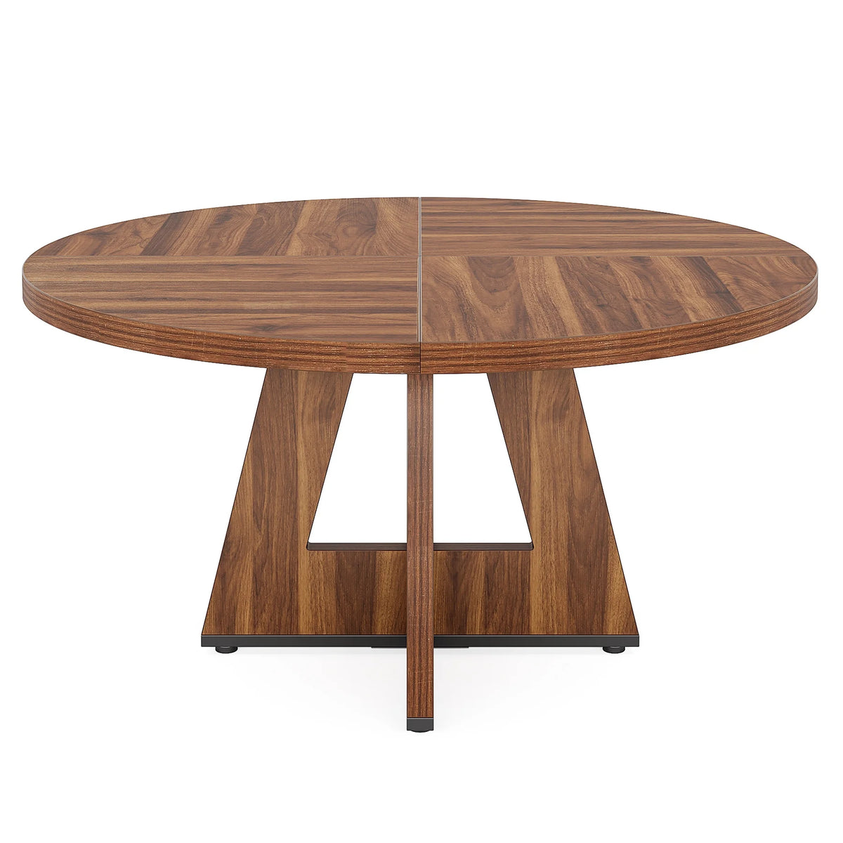 MAYEERTY Round Dining Table for 4, 47" Wood Kitchen Table Farmhouse Dinner Table