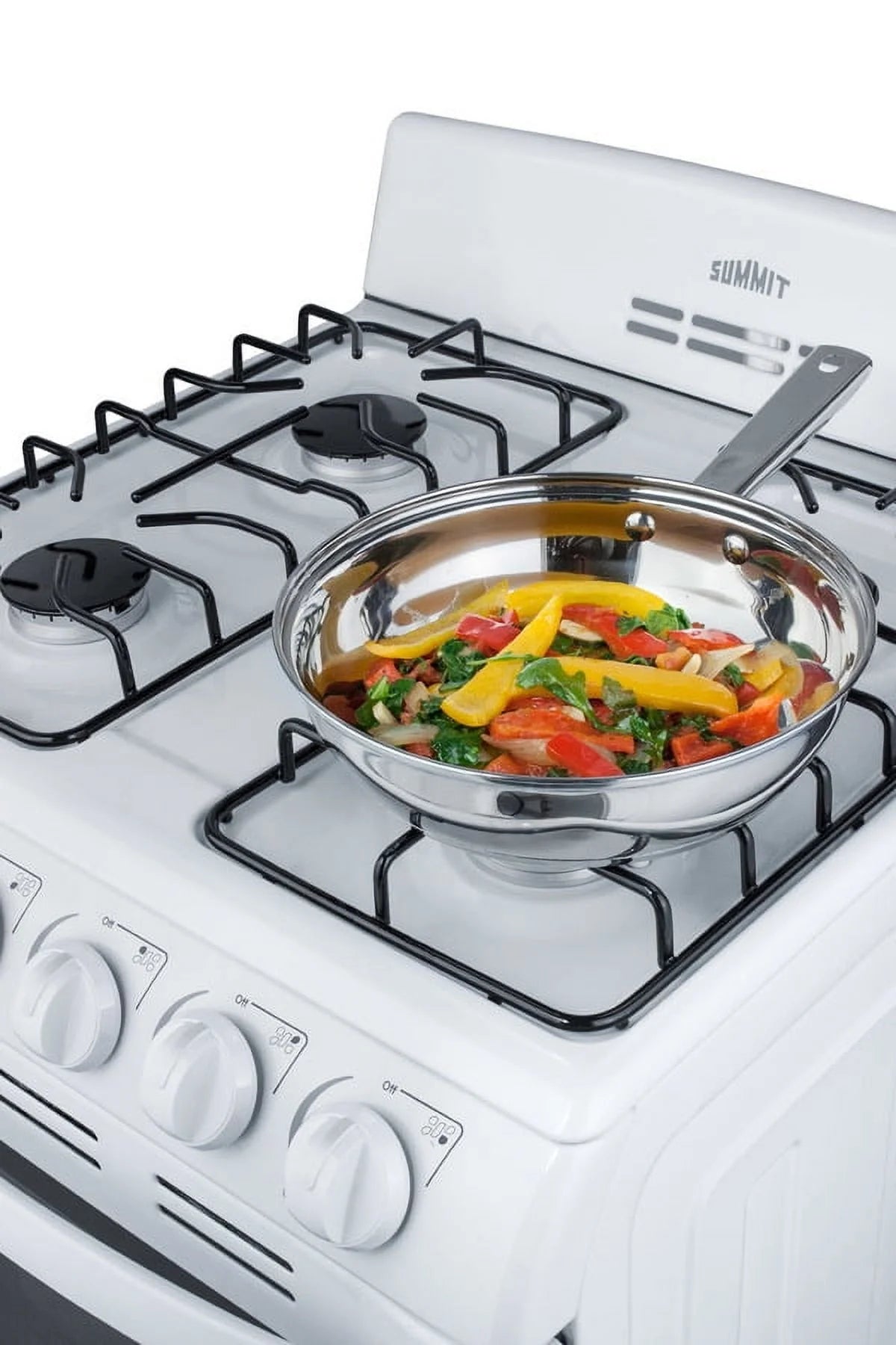 24" Wide Gas Range, White