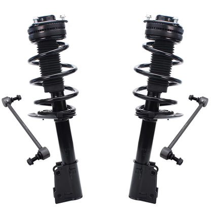 Detroit Axle - Front Struts Sway Bars kit for V6 2009-2018 Dodge Journey Complete 2 Struts w/Coil Spring 2 Front Sway Bar Links 2010 2011 2012 2013 2014 2015 2016 2017 Replacement Struts Assembly