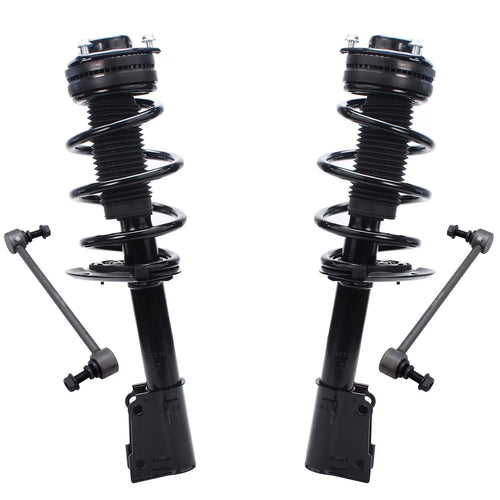 Detroit Axle - Front Struts Sway Bars kit for V6 2009-2018 Dodge Journey Complete 2 Struts w/Coil Spring 2 Front Sway Bar Links 2010 2011 2012 2013 2014 2015 2016 2017 Replacement Struts Assembly