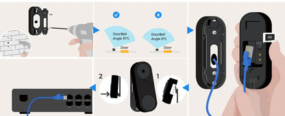 Reolink 2K 5MP Video Doorbell Camera 5G Wifi Security Home Doorbell Chime, Person &Package Detection