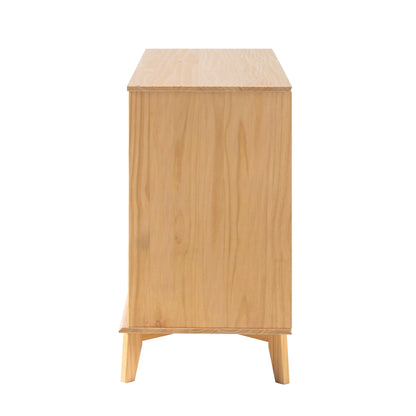 Walker Edison Sonoma 6-Drawer Solid Wood Caramel Dresser